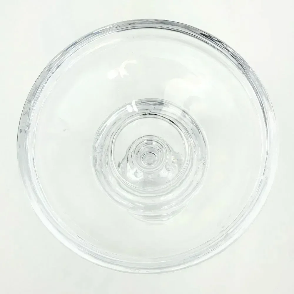 Elements Clear Glass Rounded Tiered Taper Candle Holder